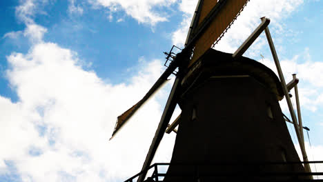 a traditional dutch windmill in the netherlands