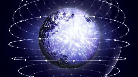 earth disco ball background loop