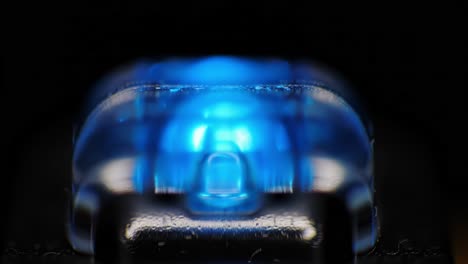 close-up of a blue led