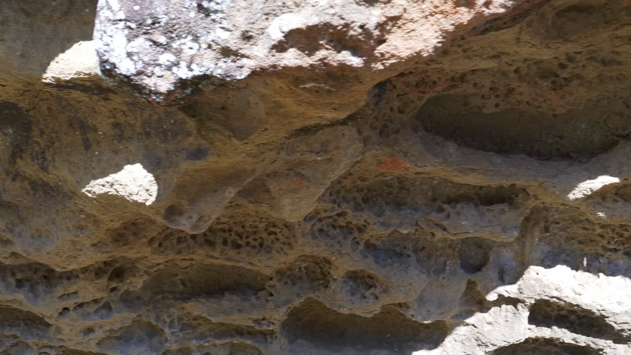 Intricate Eroded Rock Formation with Porous Texture