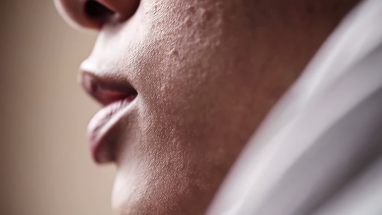 女性の顔のクローズアッププロフィール