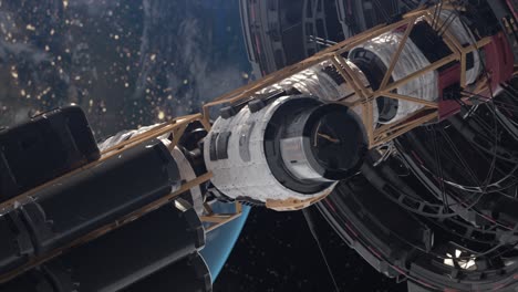 Estación espacial en órbita