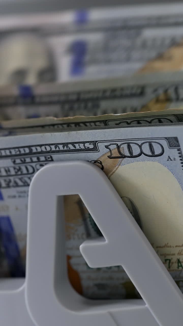 US Dollar Bills in a Holder