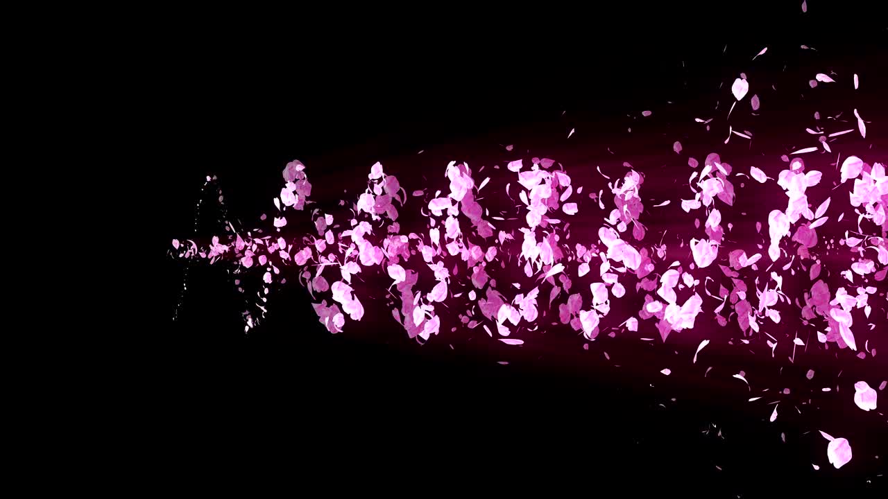 espiral partícula brillante de las flores de cerezo. patrón sakura. baile de cerezo japonés. vórtice de pétalos rosados. animación de bucle abstracto.
