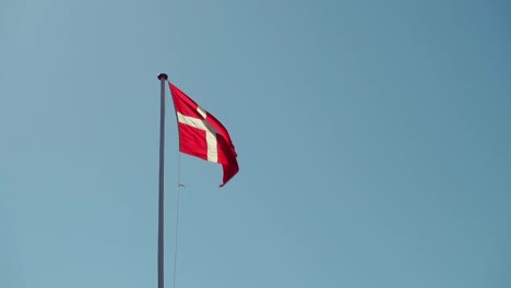 denish flag fluttering in the wind