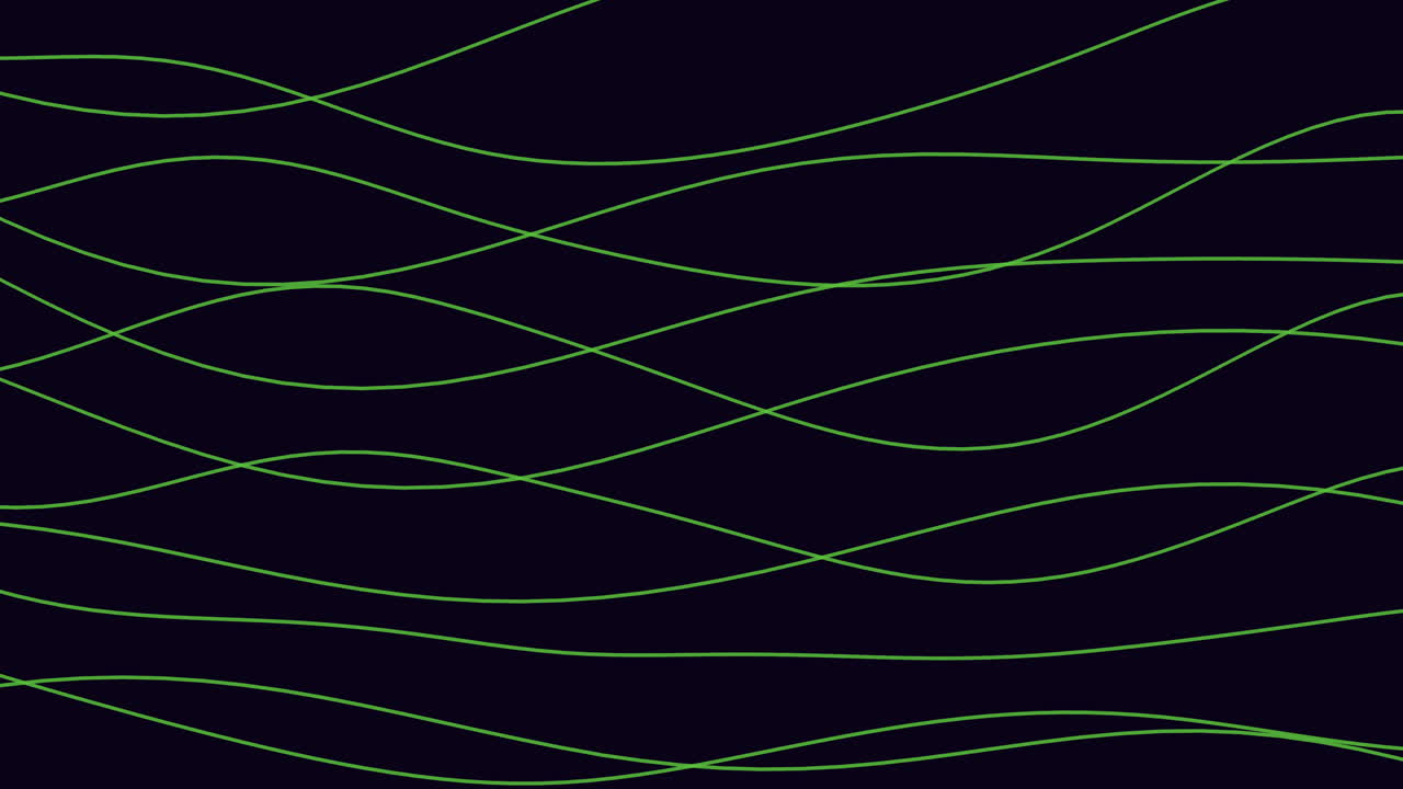 líneas verdes onduladas en un fondo negro misterioso