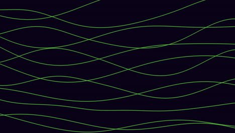 wavy green lines on mysterious black background