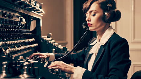vintage telephone operator