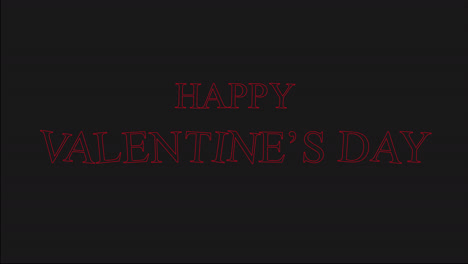 Happy-valentine's-day-animated-text-in-red-color-and-alpha-channel-for-transparent-background