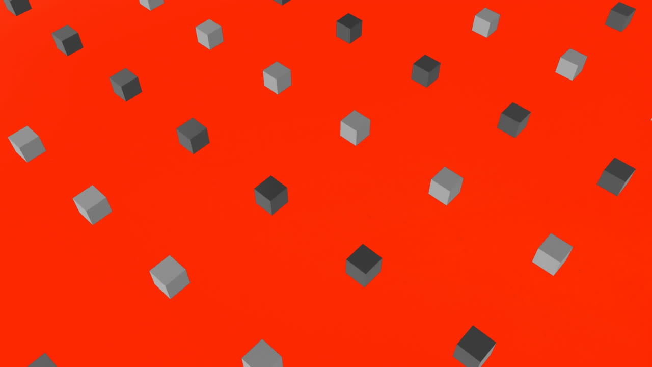 빨간 바탕에 3d 회색 사각형