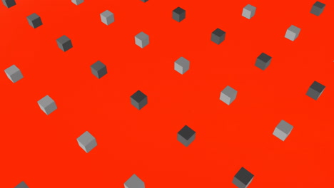 3d grey squares in red background