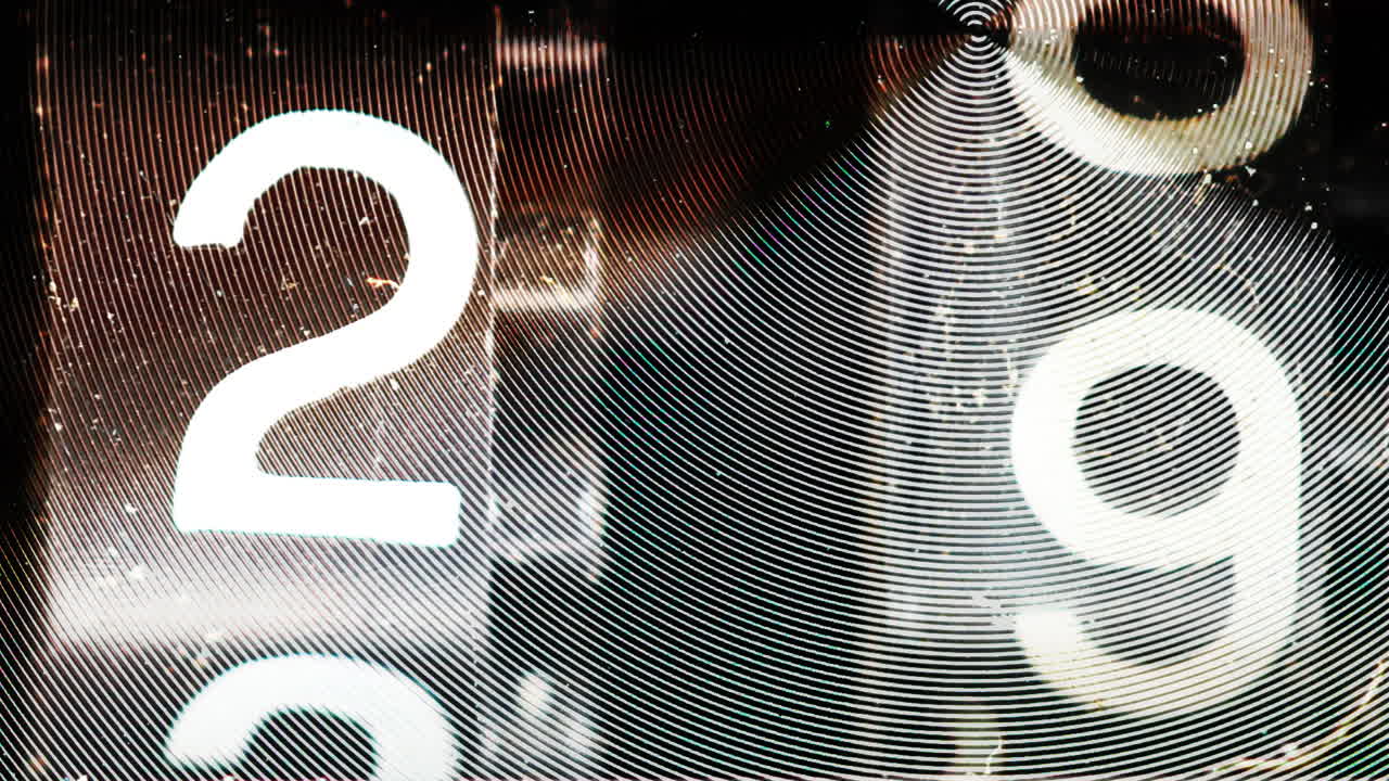 primer plano del contador marcando números