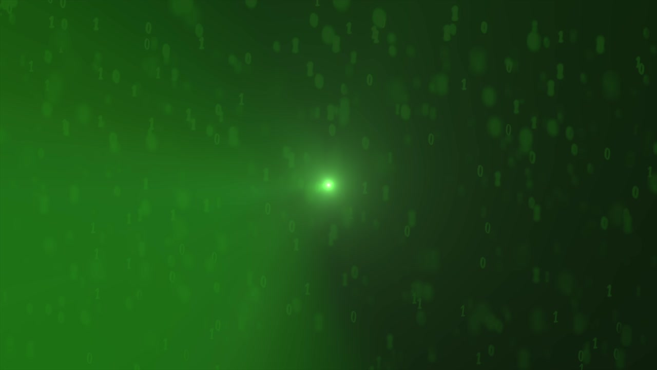 Abstract Green Binary Code Background