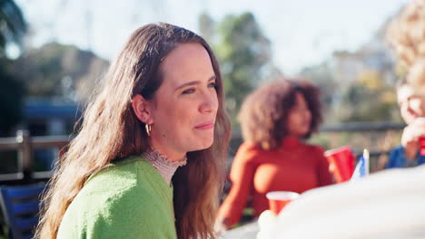 friends having fun at an outdoor gathering