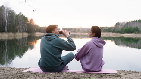 couple watching the sunset