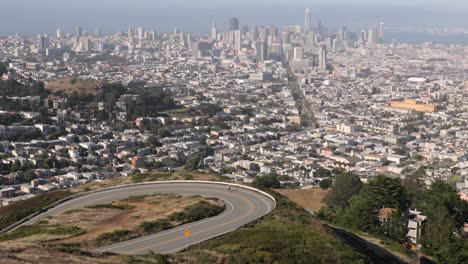 skateboarding twin peaks san francisco city view