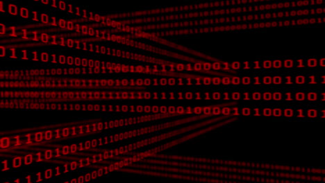 Binary code grid on dark background