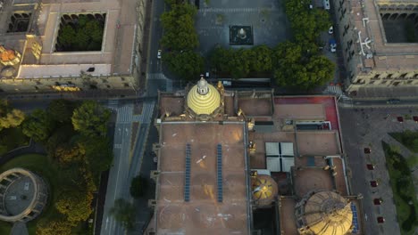 Catedral-De-Guadalajara,-Plaza-De-La-Liberación,-Teatro-Degollado-A-Vista-De-Pájaro