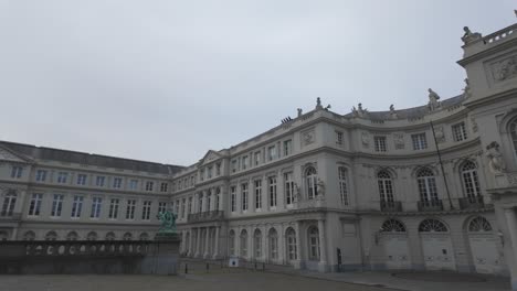 panoramic view of the fine arts museum in brussels, belgium, with grand architecture