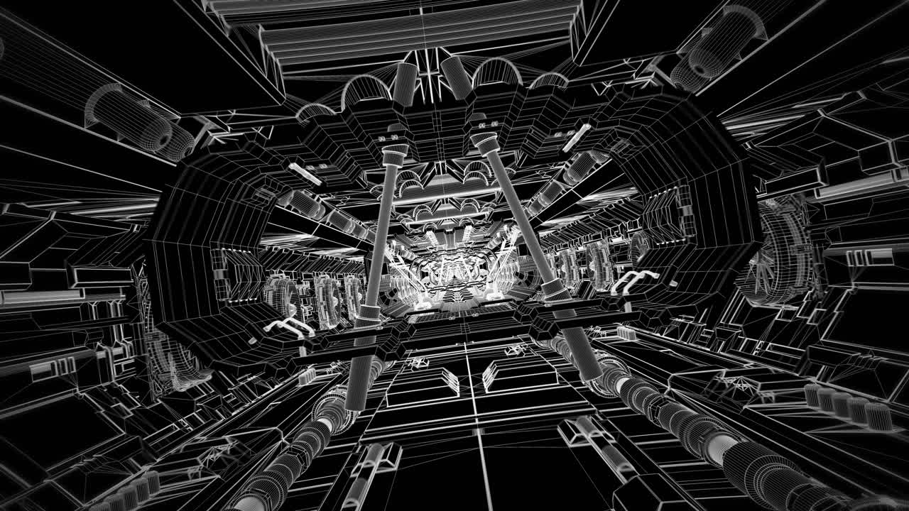 diseño de túnel animado futurista