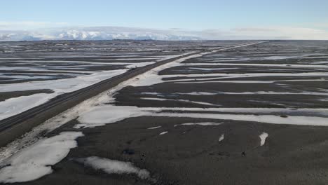 Following-Car-Driving-Across-The-Sandy-Nupsvotn-River-In-Iceland