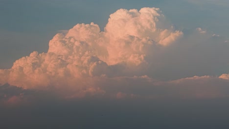 cloud accumulation seen from a drone