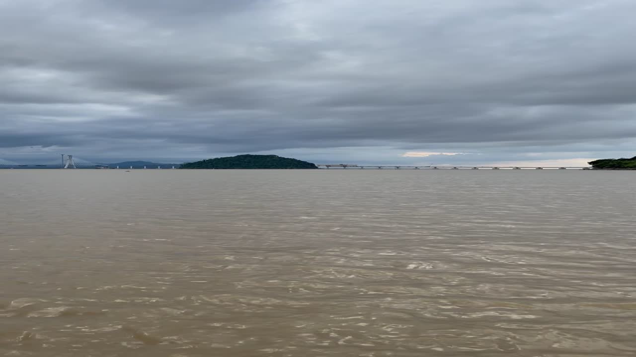The ferry crosses the Batang Lupar river, connecting Sebuyau and Triso as part of the coastal road route often used as a shortcut between Kuching and areas like Sarikei or Sibu
