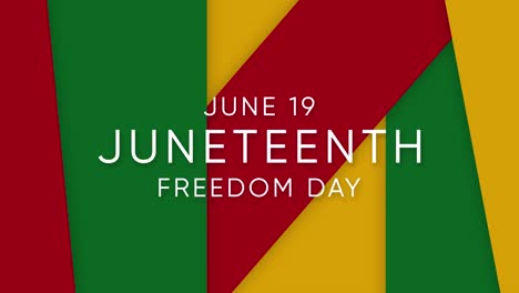 juneteenth freedom day or liberation day animated 4k footage. emancipation day