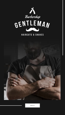barbershop advertisement for gentleman haircuts & shaves