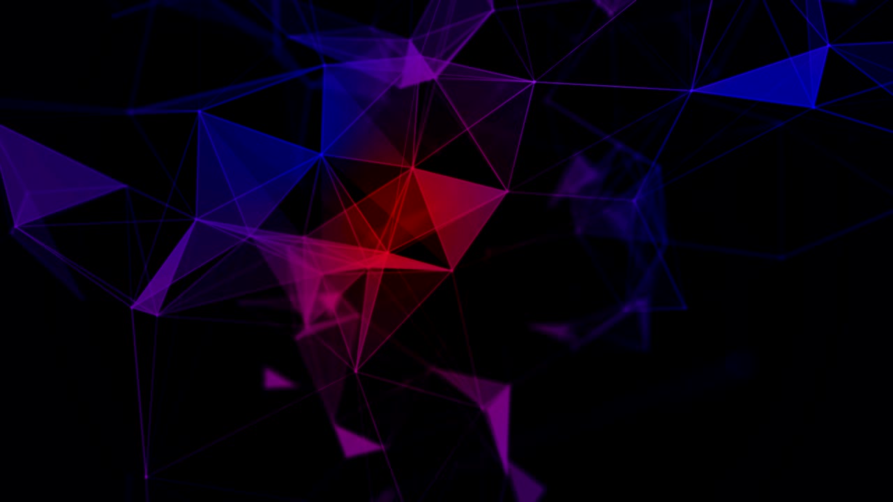 Abstract beautiful geometric background with moving lines, dots and triangles. Plexus fantasy abstract technology. Loop animations.