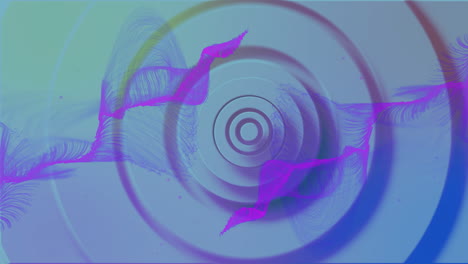 animación de círculos que se mueven sobre un fondo azul