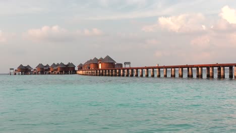 shot of island resort in the maldives