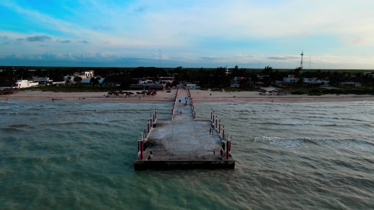 Vista de la cubierta de Sisal en Yucatán, México.