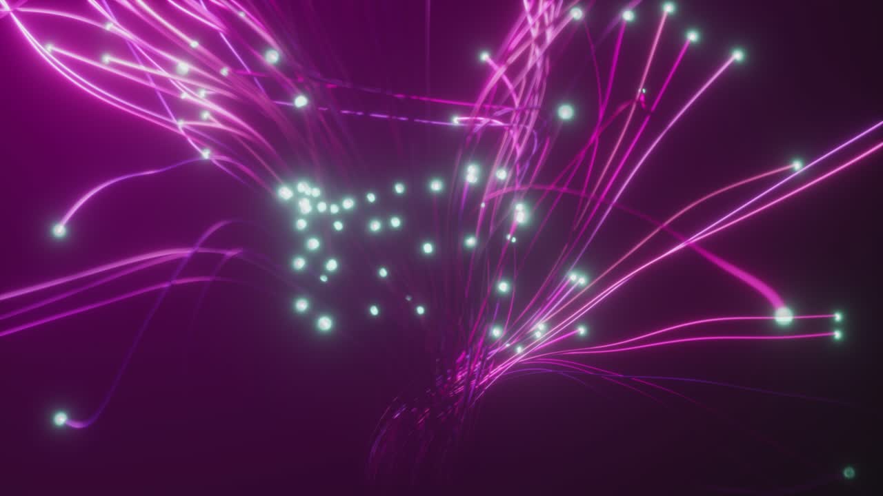 Abstract Glowing Lines and Dots Background