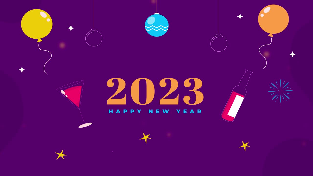 Happy New Year 2023 Celebration Animation 4