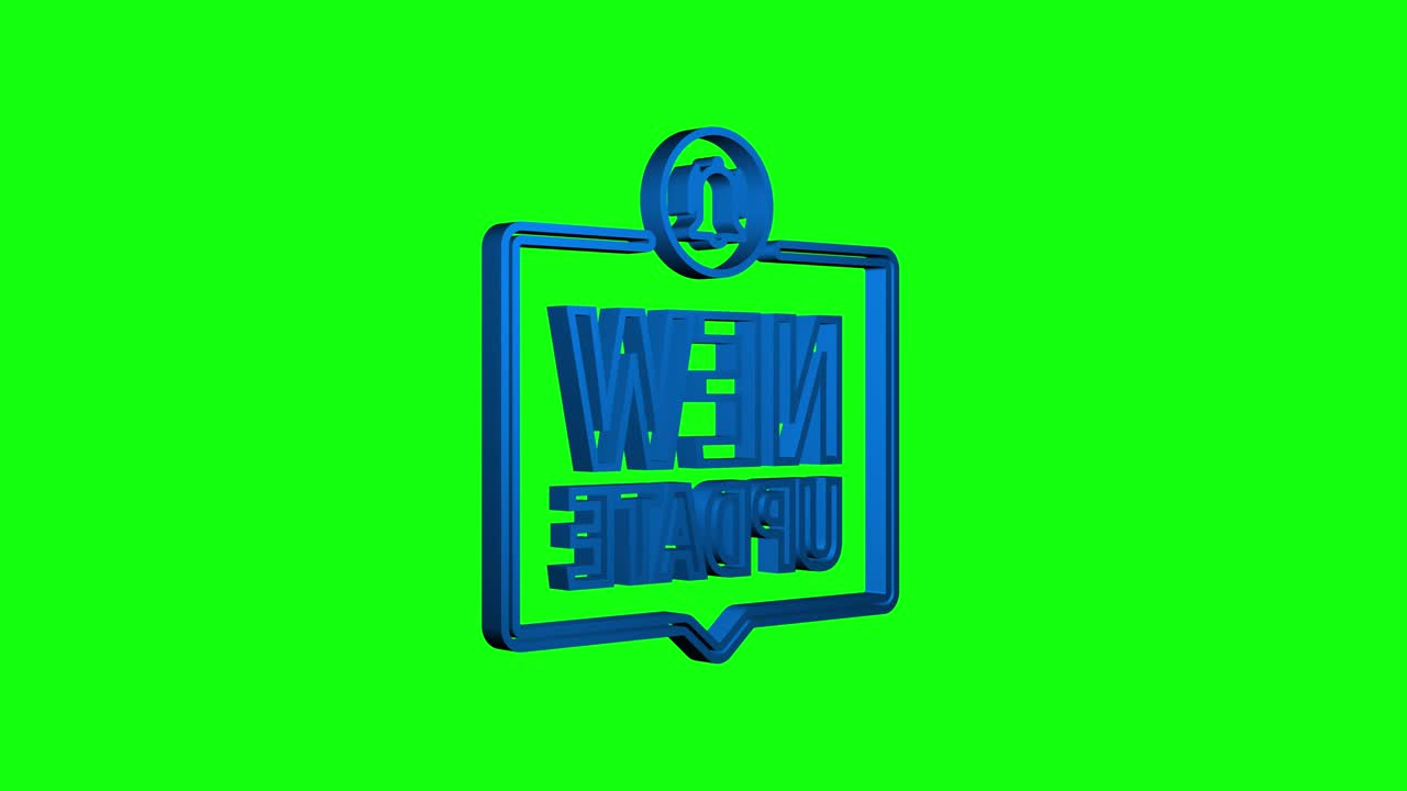 nuevo estandarte de actualización roja en 3d moderno. diseño web. gráfico de movimiento