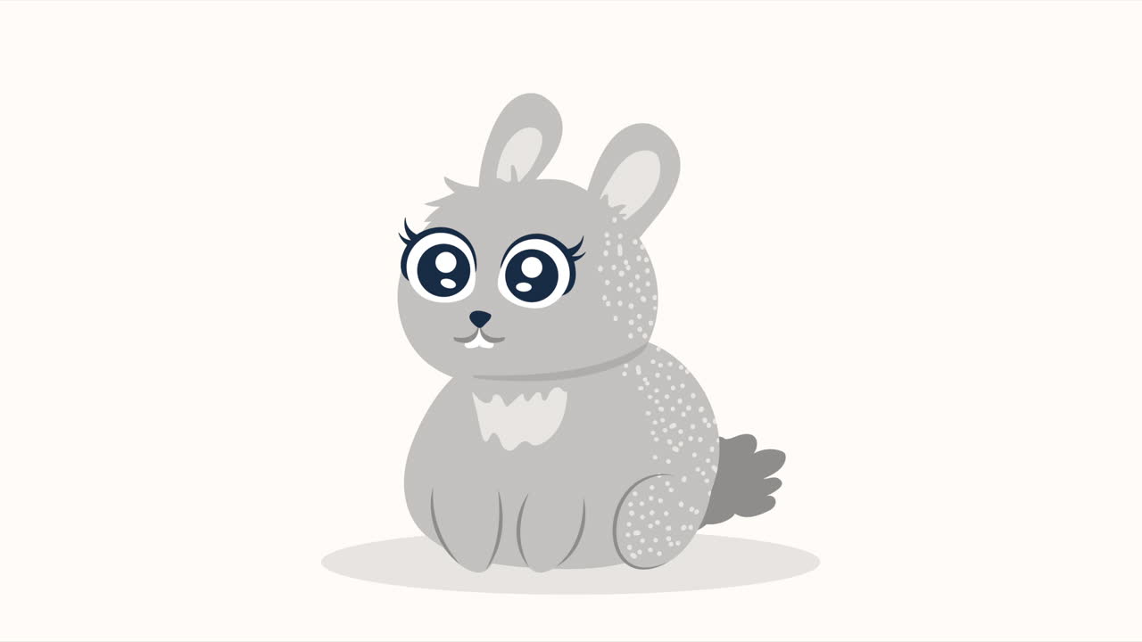 귀여운 토끼 농장 동물 애니메이션