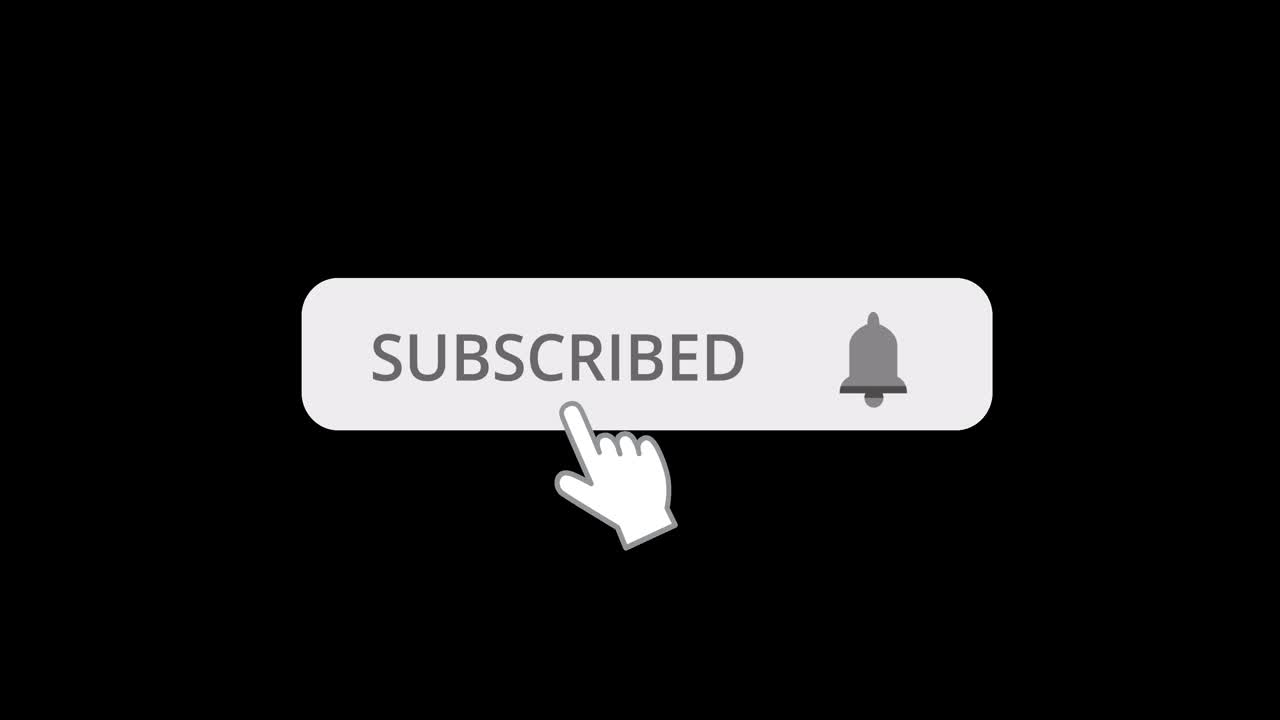 Please Subscribe Click the Bell Icon Floating bar Animation Transparent Video with Alpha Channel