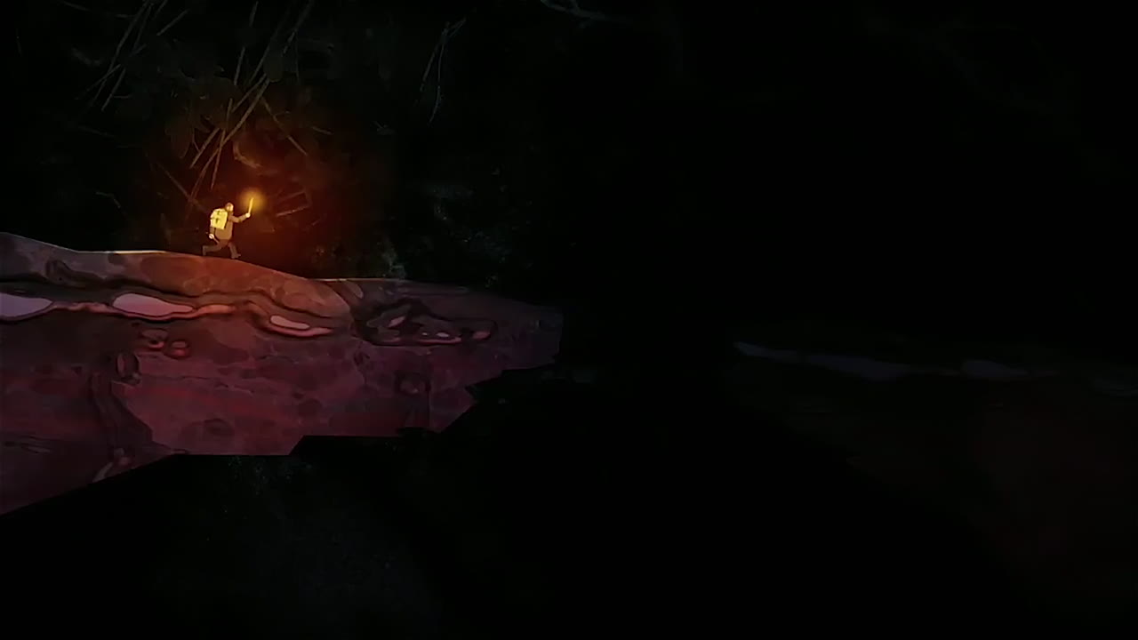 exploración de cuevas oscuras y plumas