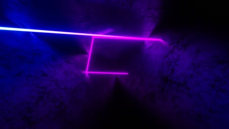 4k abstract seamless looped animation of iridescent neon ray, glowing light tube
