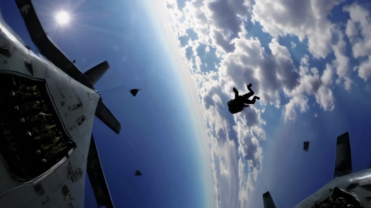 Military Skydiving from Helicopter