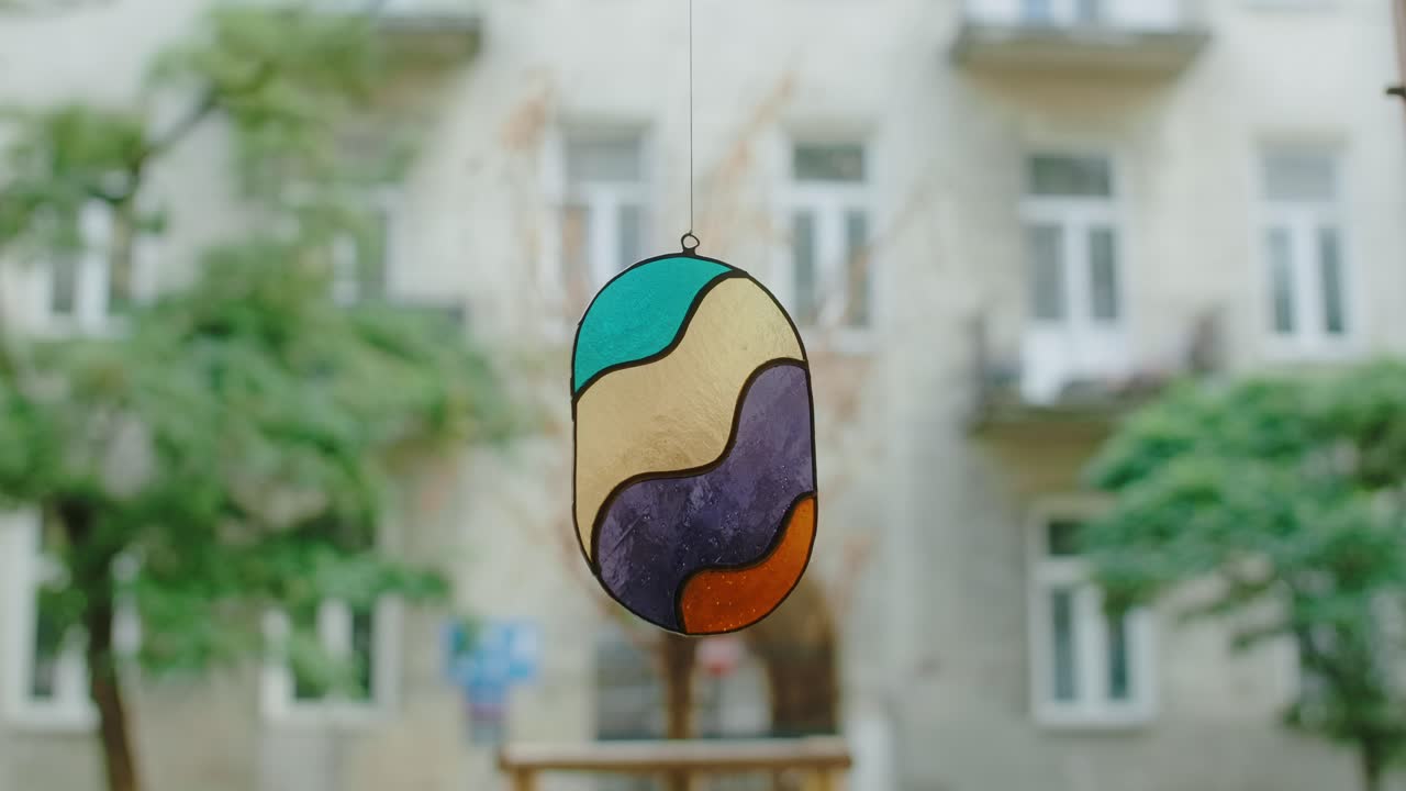 Stained glass hanging decoration