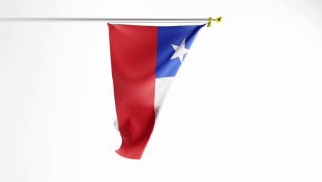 Flag-of-chile,-background;-3D-render-vertical