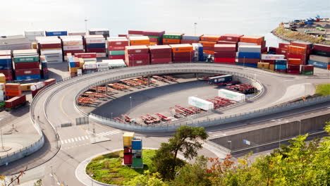 roundabout traffic oslo container port