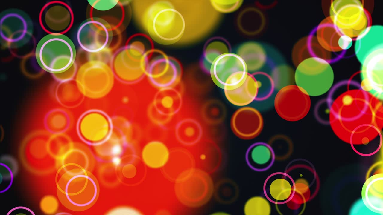 Computer generated the rows of multi colored circles and rings. 3d rendering abstract background from round particles