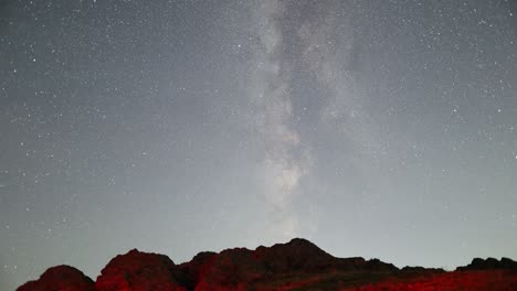 perseid meteor shower with streaks of colorful lights flashing