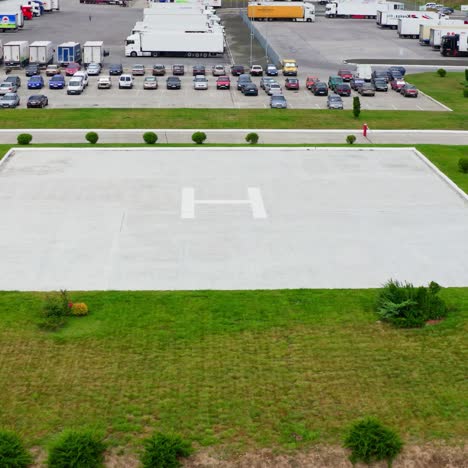 aerial footage of a large industrial complex. industrial zone on suburb