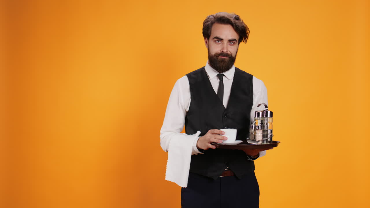 직원 은 엄지 손가락 을 내려놓는 신호 를 한다