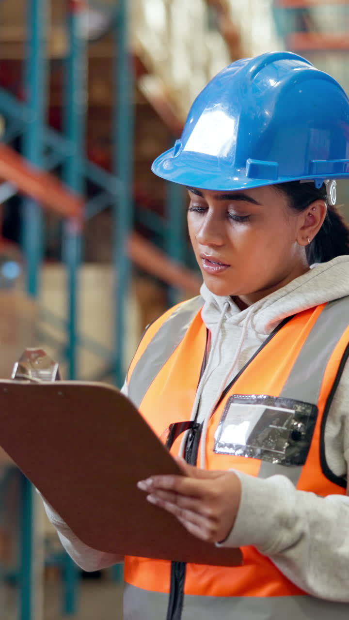 Warehouse worker in safety gear