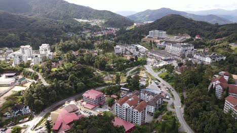 general landscape view of the brinchang district within the cameron highlands area of malaysia